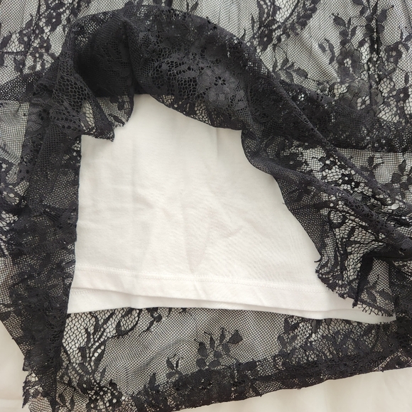 Zara Long Lace Tee Size S - Picture 5 of 8